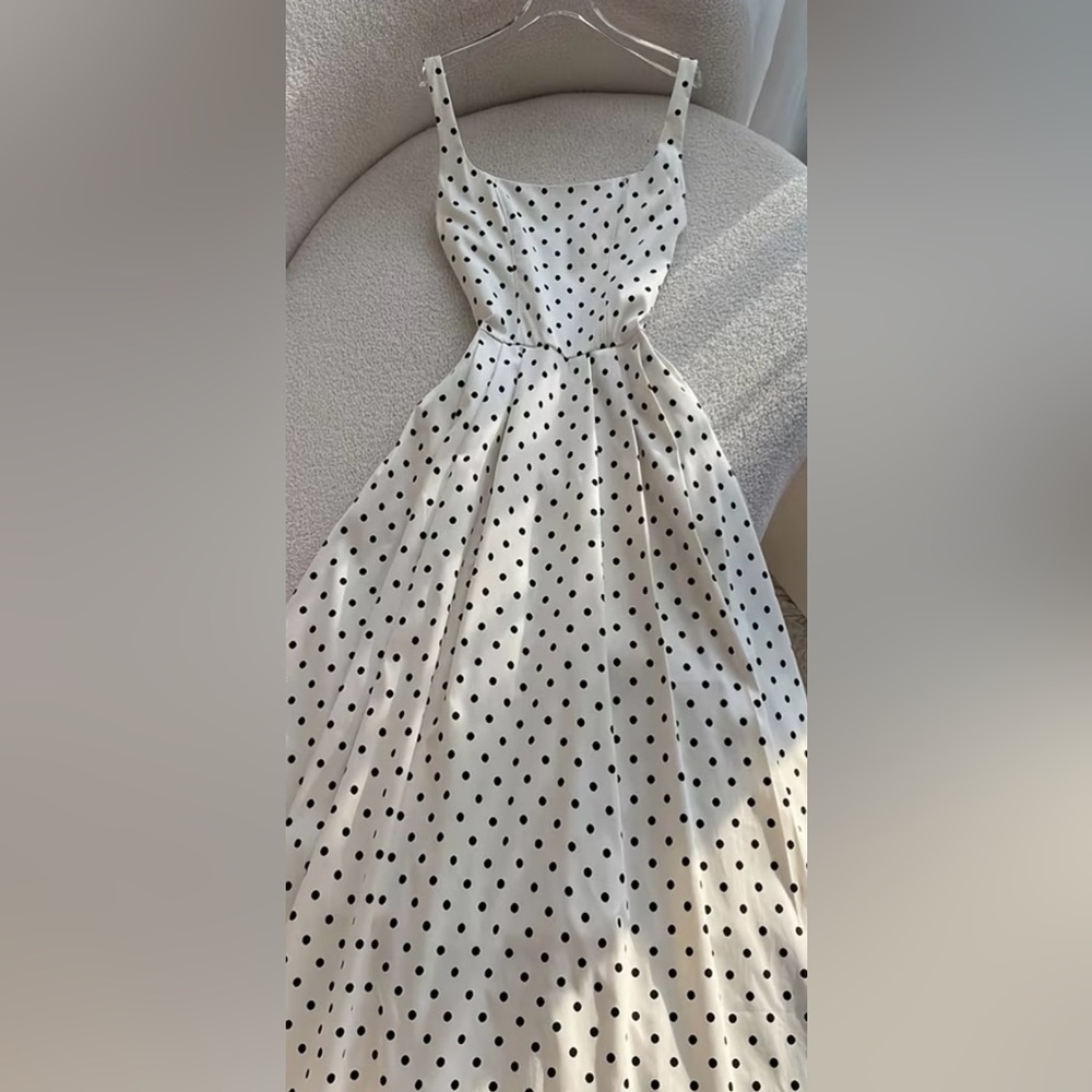 Classic White Polka Dot